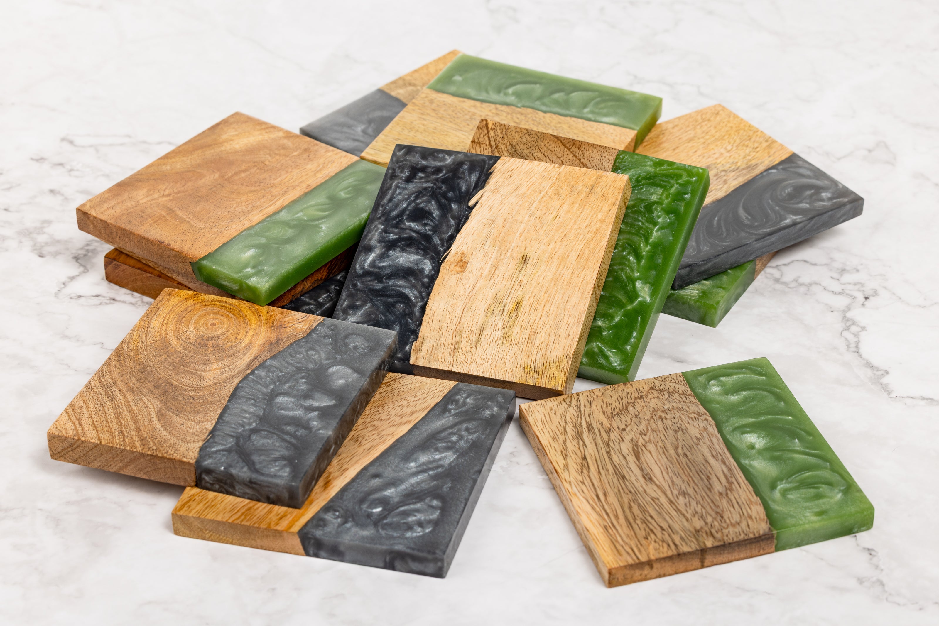 Handcrafted Wood & Resin Drinks Coasters
