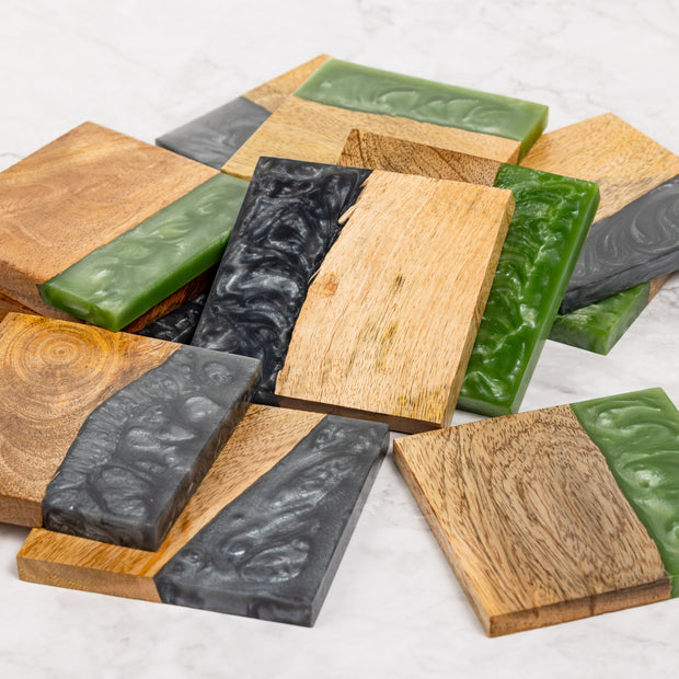 Handcrafted Wood & Resin Drinks Coasters