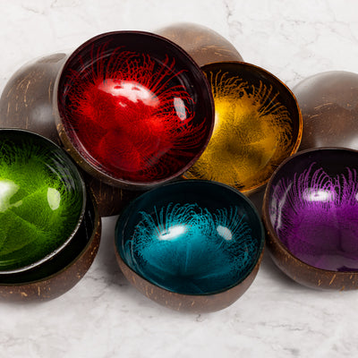 Handcrafted Coconut Shell Serving Bowl