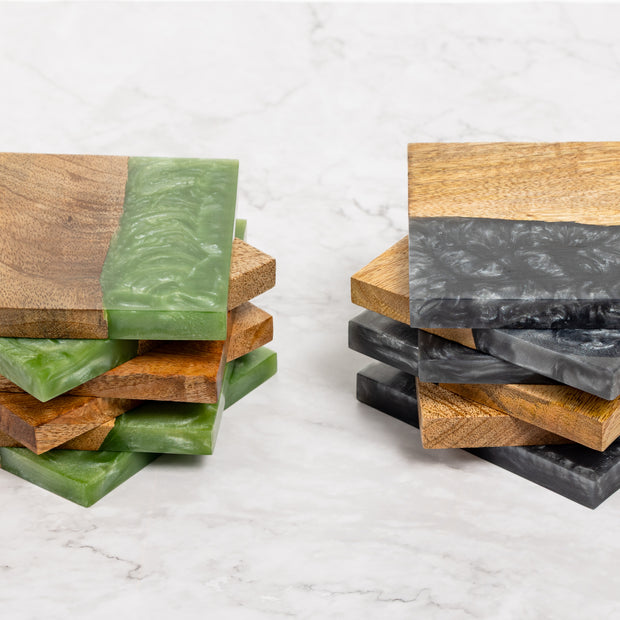 Handcrafted Wood & Resin Drinks Coasters