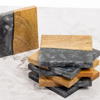 Handcrafted Wood & Resin Drinks Coasters