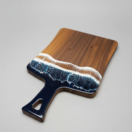 Handcrafted Wood & Wave Resin Cheese Board