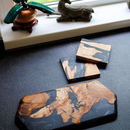 Handcrafted Wood & Resin Charcuterie Board