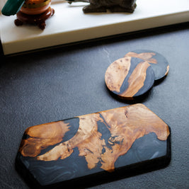 Handcrafted Wood & Resin Charcuterie Board