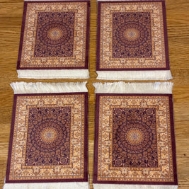 Handcrafted Persian Rug Desk Coasters