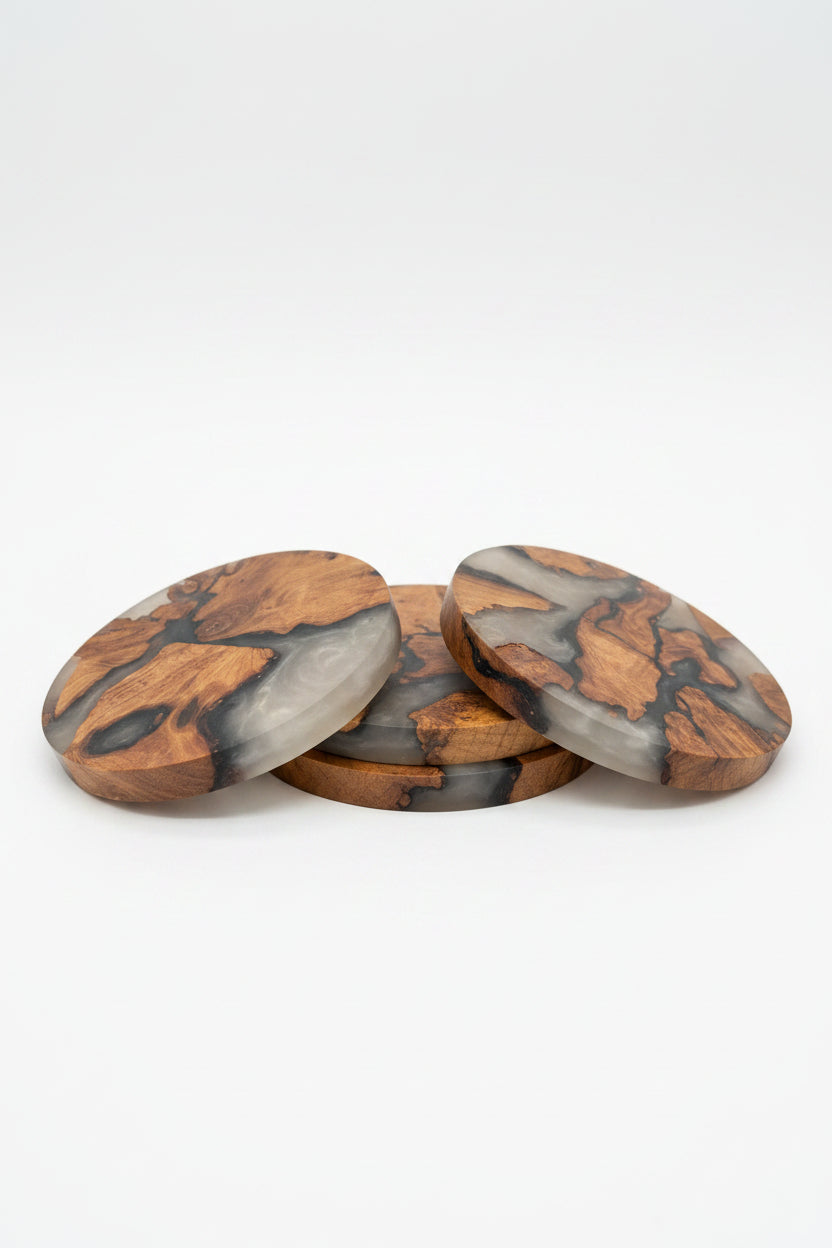Scottish Resin Coasters | Handmade Wood &amp; Resin Drinks Coasters | Highland Home Decor | Housewarming Gift