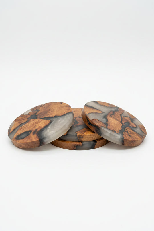 Scottish Resin Coasters | Handmade Wood &amp; Resin Drinks Coasters | Highland Home Decor | Housewarming Gift