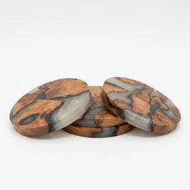 Scottish Resin Coasters | Handmade Wood & Resin Drinks Coasters | Highland Home Decor | Housewarming Gift