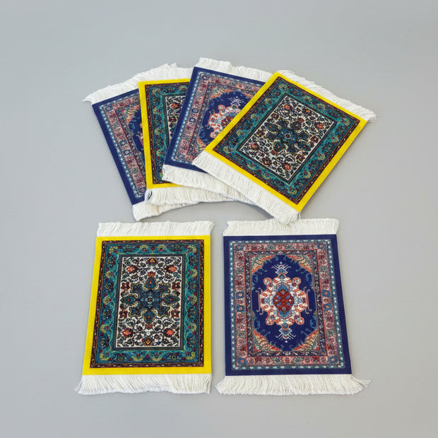 Handcrafted Persian Rug Desk Coasters
