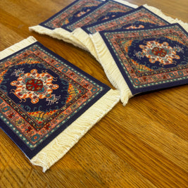Handcrafted Persian Rug Desk Coasters