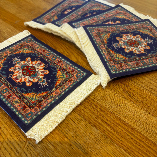 Handcrafted Persian Rug Desk Coasters