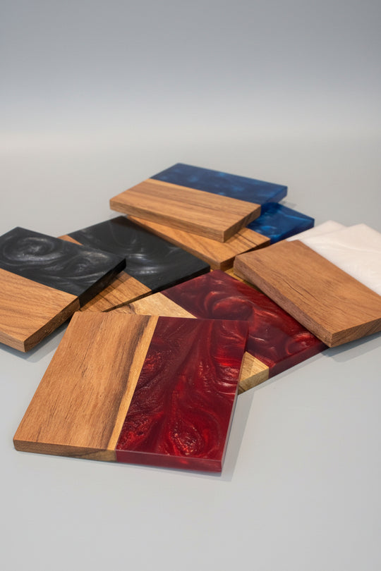 Whisky Lover Coasters | Handmade Wood Resin Drinks Coasters | Gift for Men | Scottish Home Decor