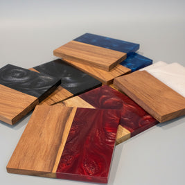 Whisky Lover Coasters | Handmade Wood Resin Drinks Coasters | Gift for Men | Scottish Home Decor