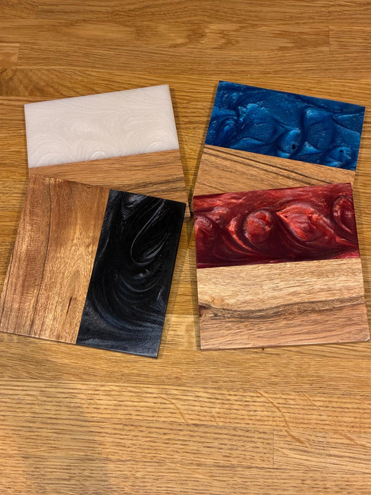 Whisky Lover Coasters | Handmade Wood Resin Drinks Coasters | Gift for Men | Scottish Home Decor