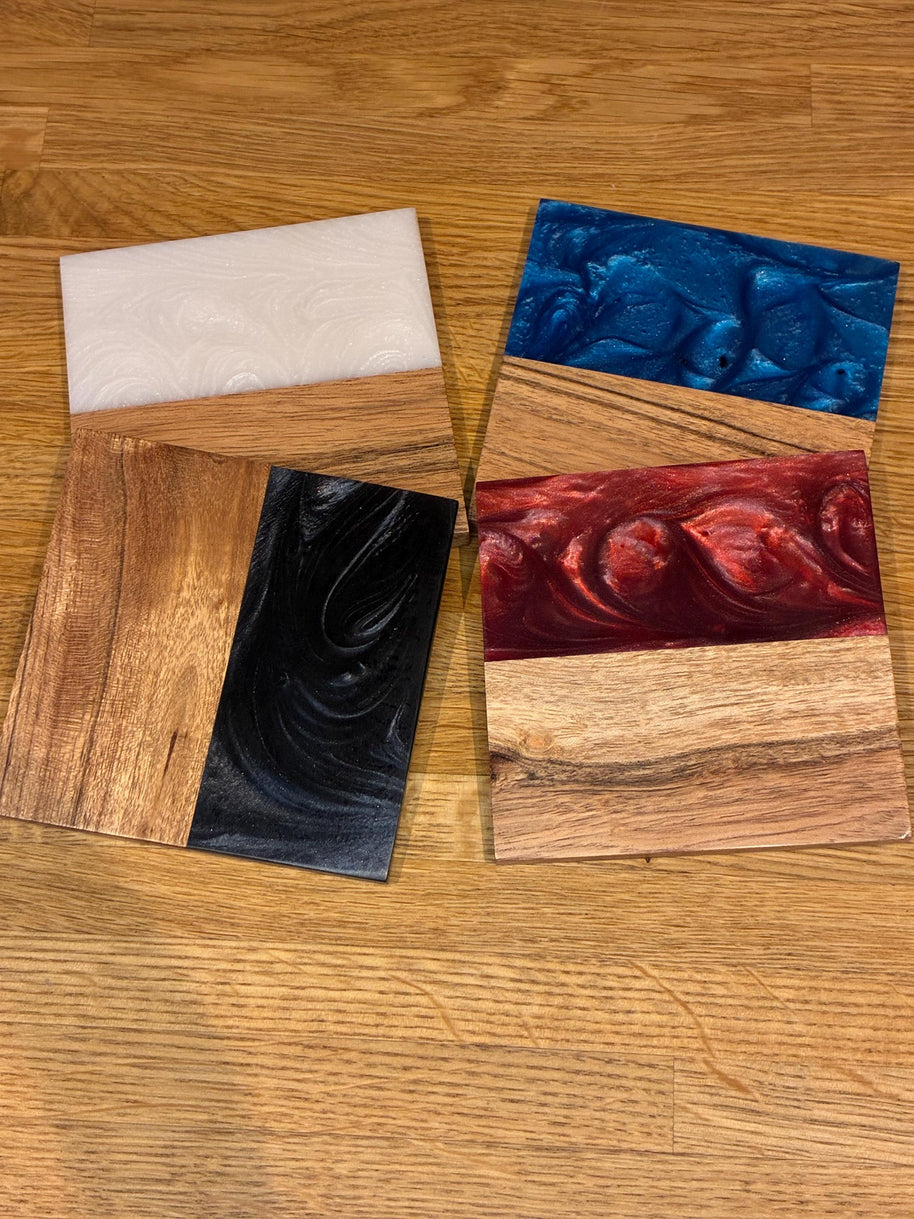Whisky Lover Coasters | Handmade Wood Resin Drinks Coasters | Gift for Men | Scottish Home Decor