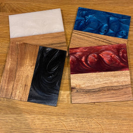 Whisky Lover Coasters | Handmade Wood Resin Drinks Coasters | Gift for Men | Scottish Home Decor