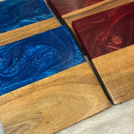 Whisky Lover Coasters | Handmade Wood Resin Drinks Coasters | Gift for Men | Scottish Home Decor