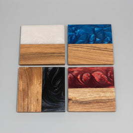 Whisky Lover Coasters | Handmade Wood Resin Drinks Coasters | Gift for Men | Scottish Home Decor