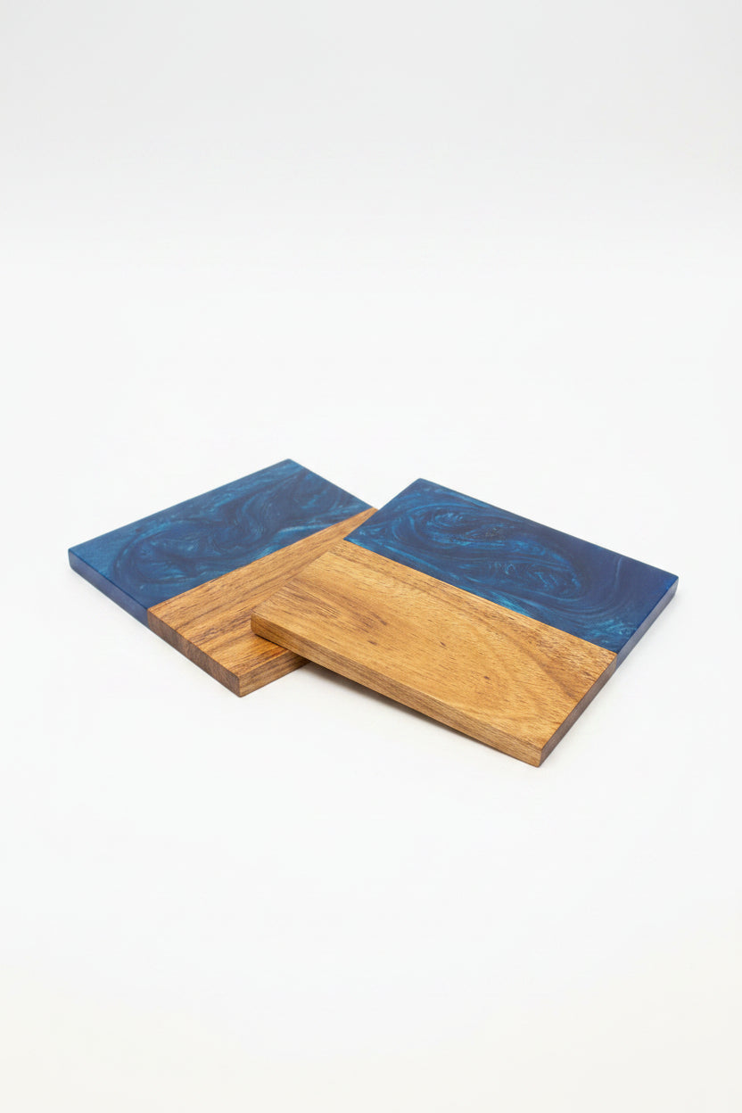 Whisky Lover Coasters | Handmade Wood Resin Drinks Coasters | Gift for Men | Scottish Home Decor