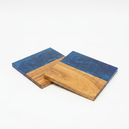 Whisky Lover Coasters | Handmade Wood Resin Drinks Coasters | Gift for Men | Scottish Home Decor