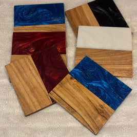 Whisky Lover Coasters | Handmade Wood Resin Drinks Coasters | Gift for Men | Scottish Home Decor