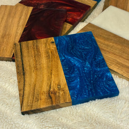 Whisky Lover Coasters | Handmade Wood Resin Drinks Coasters | Gift for Men | Scottish Home Decor