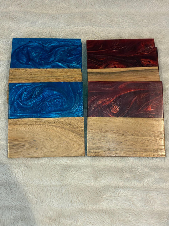 Whisky Lover Coasters | Handmade Wood Resin Drinks Coasters | Gift for Men | Scottish Home Decor