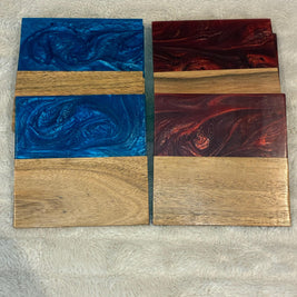 Whisky Lover Coasters | Handmade Wood Resin Drinks Coasters | Gift for Men | Scottish Home Decor