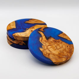Scottish Resin Coasters | Handmade Wood & Resin Drinks Coasters | Highland Home Decor | Housewarming Gift