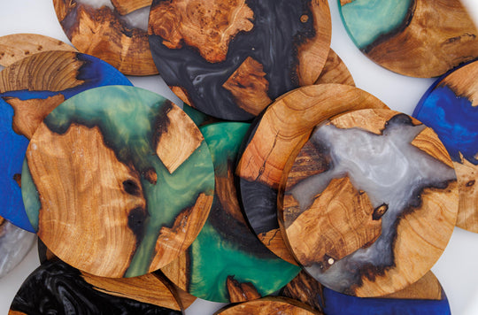 Scottish Resin Coasters | Handmade Wood &amp; Resin Drinks Coasters | Highland Home Decor | Housewarming Gift