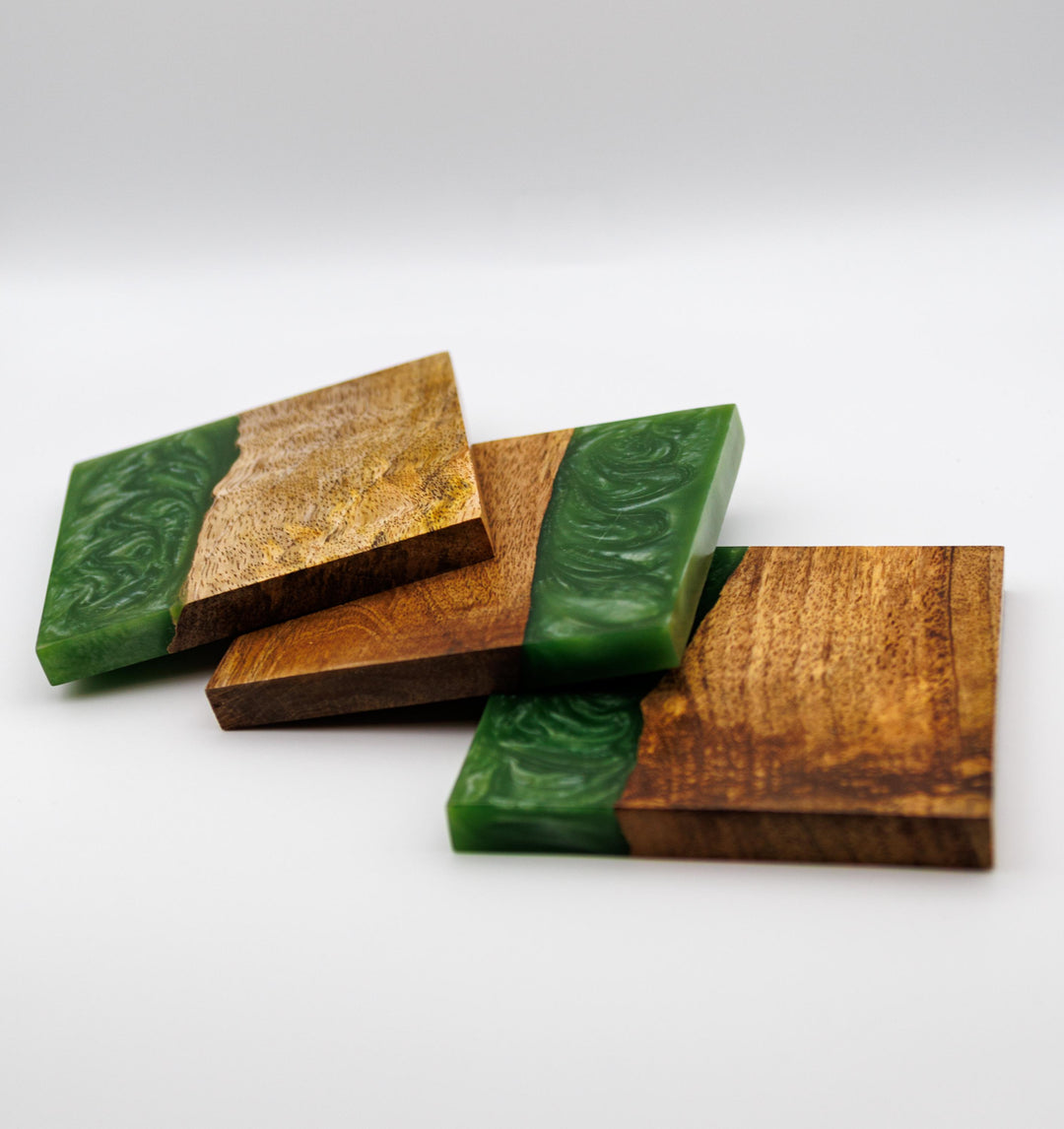 Wood Resin Coasters | Rustic Handmade Drinks Coasters | Cottage Home Decor | Unique Housewarming Gift