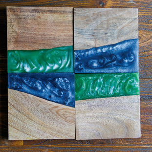 Wood Resin Coasters | Rustic Handmade Drinks Coasters | Cottage Home Decor | Unique Housewarming Gift
