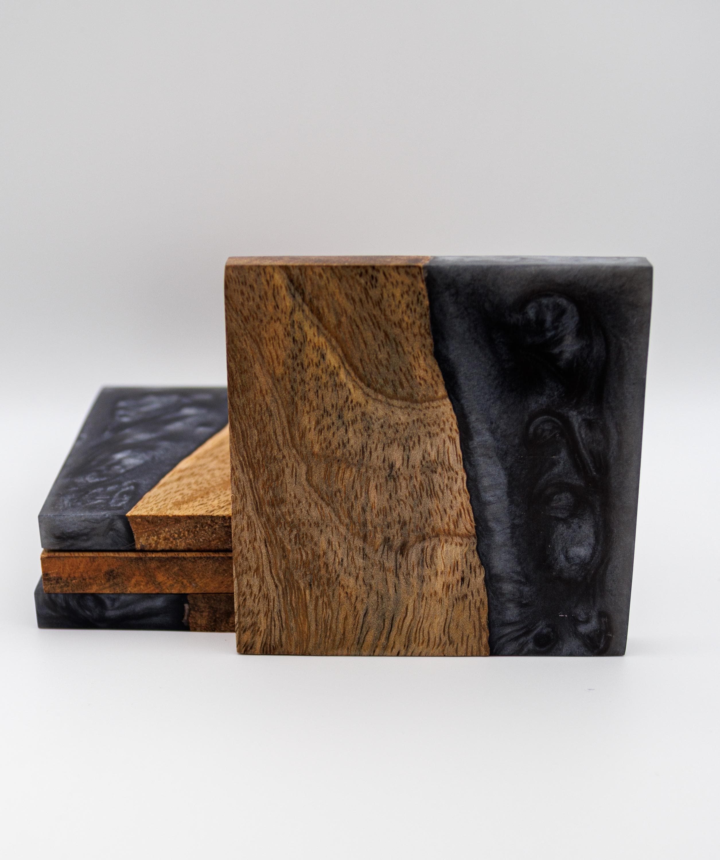 Wood Resin Coasters | Rustic Handmade Drinks Coasters | Cottage Home Decor | Unique Housewarming Gift
