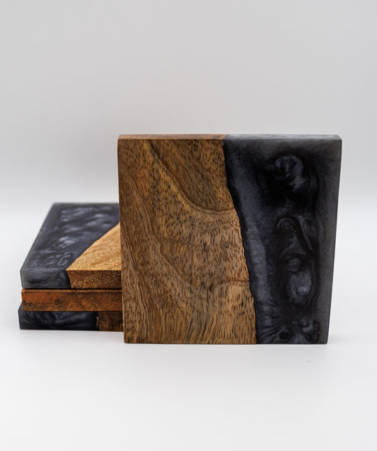 Wood Resin Coasters | Rustic Handmade Drinks Coasters | Cottage Home Decor | Unique Housewarming Gift