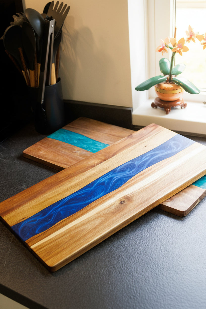 Wood Resin Charcuterie Board | Handmade Scottish Cheese Board | Serving Board Gift | Housewarming Present