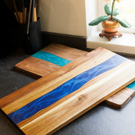 Wood Resin Charcuterie Board | Handmade Scottish Cheese Board | Serving Board Gift | Housewarming Present