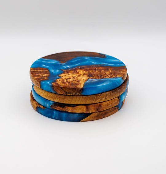 Scottish Resin Coasters | Handmade Wood &amp; Resin Drinks Coasters | Modern Home | Housewarming Gift