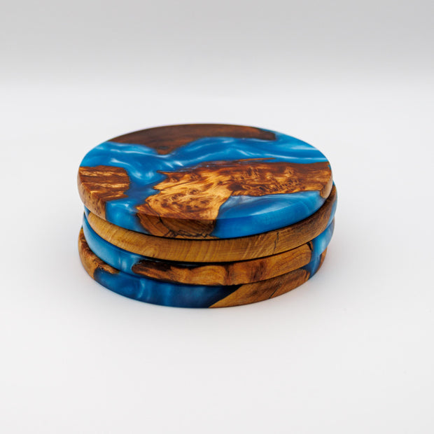 Scottish Resin Coasters | Handmade Wood & Resin Drinks Coasters | Modern Home | Housewarming Gift