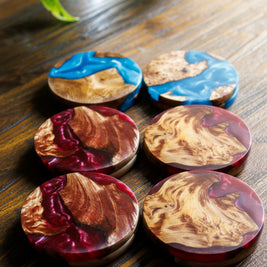 Scottish Resin Coasters | Handmade Wood & Resin Drinks Coasters | Modern Home | Housewarming Gift