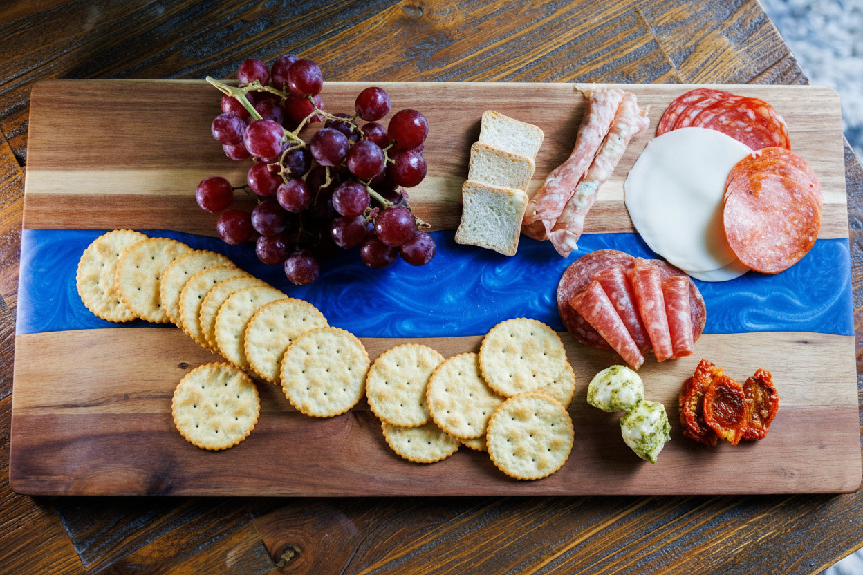 Wood Resin Charcuterie Board | Handmade Scottish Cheese Board | Serving Board Gift | Housewarming Present