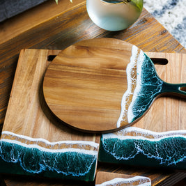 Wood Resin Charcuterie Board | Handmade Scottish Platter | Serving Board Gift | Housewarming
