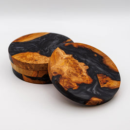 Scottish Resin Coasters | Handmade Wood & Resin Drinks Coasters | Highland Home Decor | Housewarming Gift