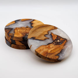 Scottish Resin Coasters | Handmade Wood & Resin Drinks Coasters | Highland Home Decor | Housewarming Gift