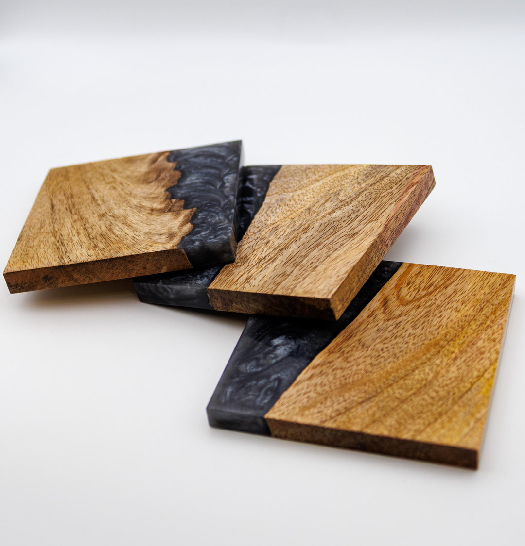 Wood Resin Coasters | Rustic Handmade Drinks Coasters | Cottage Home Decor | Unique Housewarming Gift