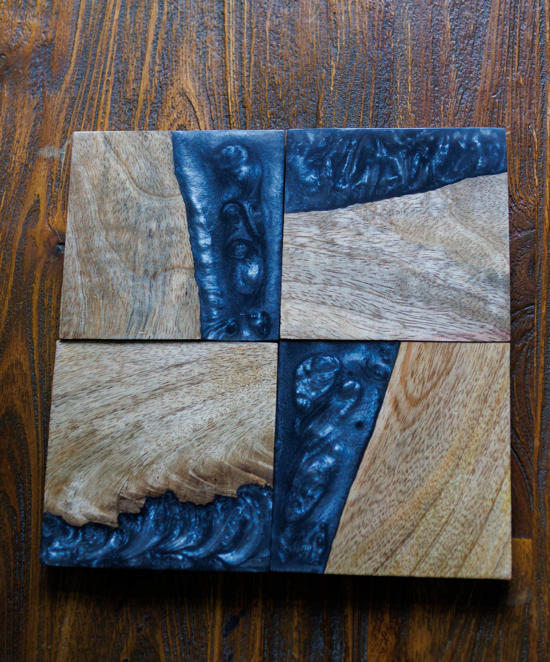 Wood Resin Coasters | Rustic Handmade Drinks Coasters | Cottage Home Decor | Unique Housewarming Gift