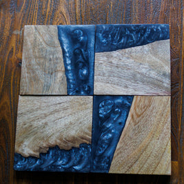 Wood Resin Coasters | Rustic Handmade Drinks Coasters | Cottage Home Decor | Unique Housewarming Gift