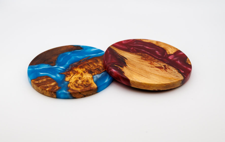 Scottish Resin Coasters | Handmade Wood & Resin Drinks Coasters | Modern Home | Housewarming Gift