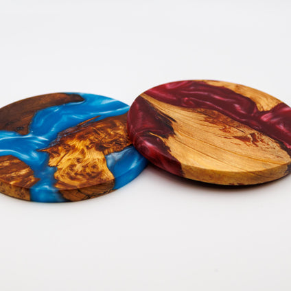 Scottish Resin Coasters | Handmade Wood & Resin Drinks Coasters | Modern Home | Housewarming Gift