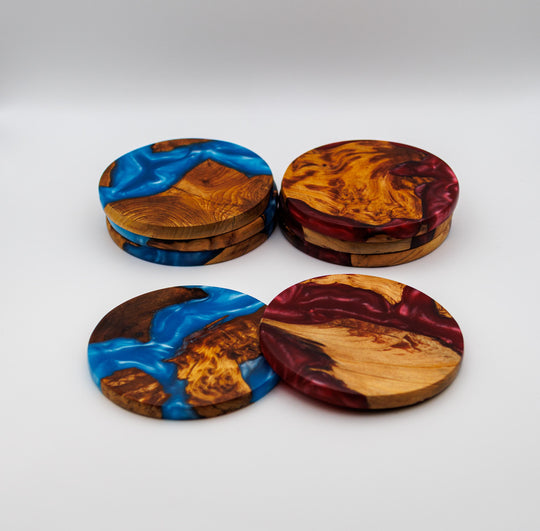 Scottish Resin Coasters | Handmade Wood &amp; Resin Drinks Coasters | Modern Home | Housewarming Gift