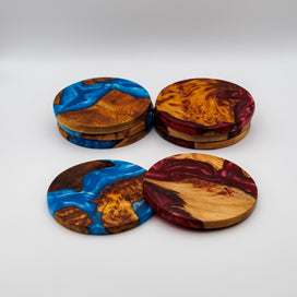 Scottish Resin Coasters | Handmade Wood & Resin Drinks Coasters | Modern Home | Housewarming Gift